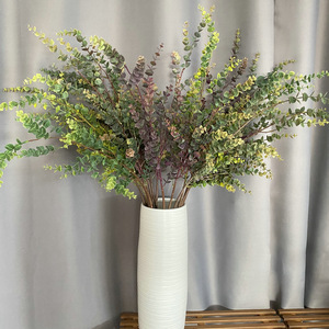 Longue branche rétro arrangement de fleurs décoration de la maison table à manger arrangement de fleurs simulation décoration plantes vertes - Product Image 1