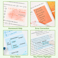 Bloc-notes autocollants magnétiques personnalisables Sentance de haute qualité, 105 pièces, transparents, à paillettes, dégradés, pour étudiants
