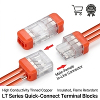 Connecteur de câblage rapide, borne de raccordement, répartiteur de fils, connecteur d'alimentation LT-22 LT-33 pour l'électronique d'éclairage