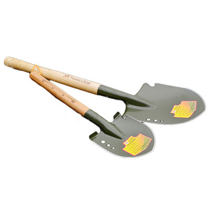 Multi Function Shovel 13 In Green Iron Outdoor Camping Gardening Tool With Wooden Handle For Landscaping And Leisure Use - Product Image 4