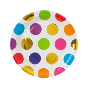 colorido punto partido vajilla desechable Placa de papel del Partido tazas banderines fiesta decoración de la boda suministros - Product Image 4