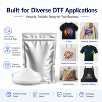 Poudre de transfert DTF TPU à toucher doux de qualité supérieure 1KG pour l'impression sur T-shirts en coton/polyester/toile/denim Durée de conservation de 12 mois - Approvisionnement en vrac