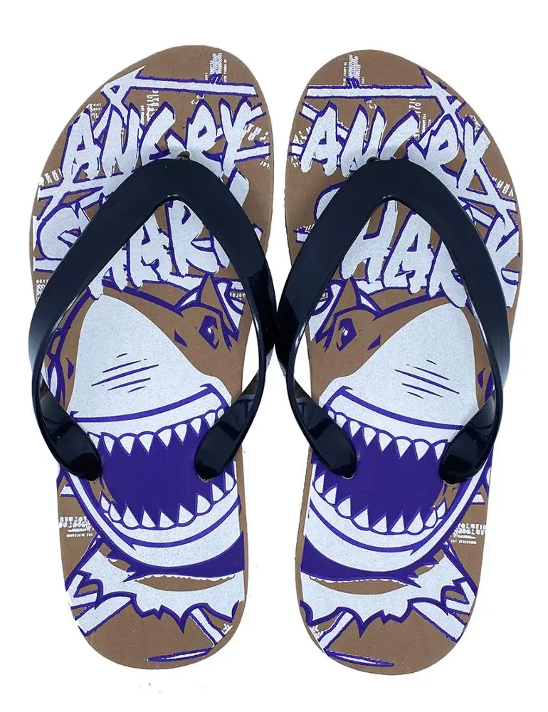 Chất Lượng Cao KHÁCH SẠN Tùy Chỉnh In Phẳng Fancy Thiết Kế EVA Men Flip Flops Dép Mùa Hè M 0821 Mix-Nâu