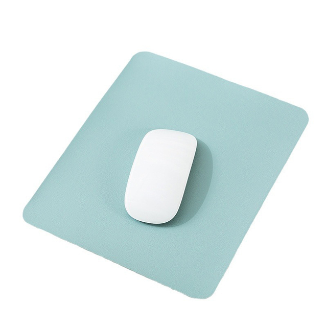 Solid Color Leather Eco-friendly Waterproof Non-slip Wear-Resistant Custom Heat Transfer Gaming Mouse Pad Small Simple Stock