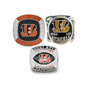 Nuovo Anello Ufficiale del Campionato 2021 dei Cincinnati <span class=keywords><strong>Bengals</strong></span>, Design a Tema Calcistico - Product Image 2