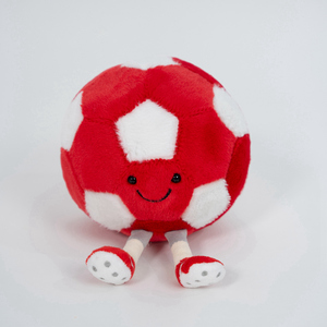 Peluche de football mignonne avec un visage souriant adorable et de petites jambes, cinq couleurs tendance, douce pour les enfants, cadeau sur le thème du sport - Product Image 3