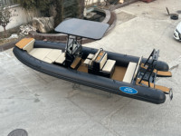 Bateau semi-rigide avec moteur, bateau semi-rigide de 7 m fabriqué en Chine, RIB700, bateau semi-rigide en aluminium, bateau semi-rigide à jet, bateau semi-rigide gonflable de luxe