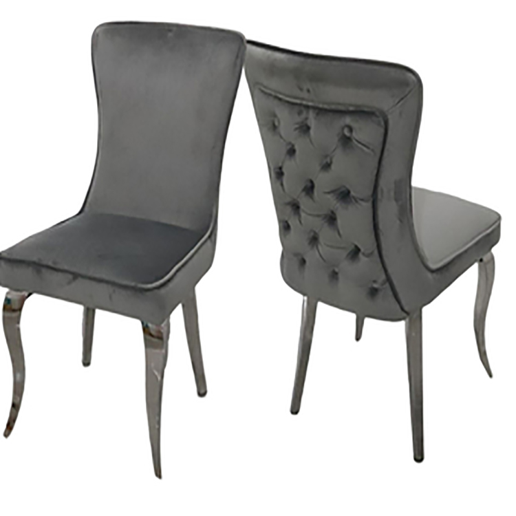 Современная Бархатная ткань, прочная мебель для дома, дизайн, рама из нержавеющей стали, диван-стул для гостиной, Мягкий Обеденный Стул