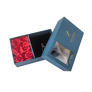 Hight Quality Artificial <strong>Roses</strong> Necklace Ring Storage <strong>Box</strong> for Unique Gift Double Layer Soap <strong>Rose</strong> <strong>Jewelry</strong> <strong>Box</strong> - Product Image 3
