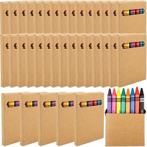 NOVISON Juego de Cajas de Colores, Paquete de 6, 6 Colores, Crayones de Cera para Dibujar para Niños - Product Image 1