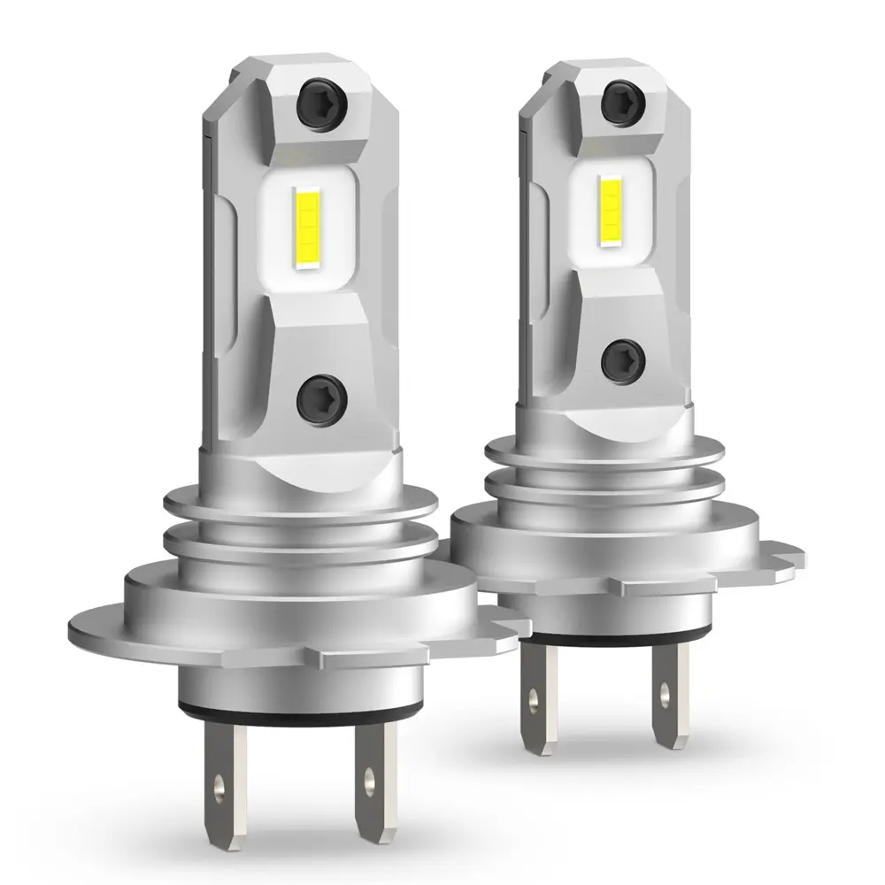 AUXITO H7 LED Headlight Bulb Mini Size 6500K White Super Bright Fanless Fog Lights Halogen Replacement Bulb