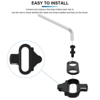 Adaptateur de plaque de fixation RIDERACE pour vélo, convertisseur de pédale de VTT SPD, plaque de serrage en cuivre sans clip pour chaussures Eggbeater