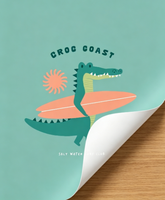 Tissu en polyester PVC imprimé crocodile pour planche de surf, imperméable, résistant à l'usure et aux déchirures, pour baignoire, planche de surf, travaux et activités de plein air
