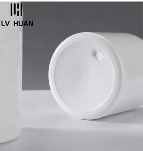 Bouteille de lavage corporel <span class=keywords><strong>rechargeable</strong></span> PET de 300ml 500ml Lotion vide en plastique ronde Shampooing et revitalisant Bouteille vide avec pompe - Product Image 3