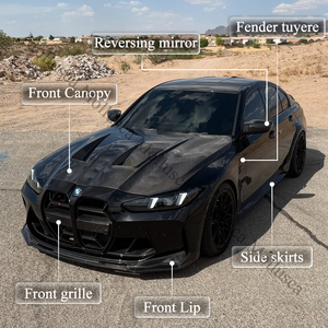 Aileron de coffre arrière en fibre de carbone véritable style V pour M3 G80 - Product Image 2