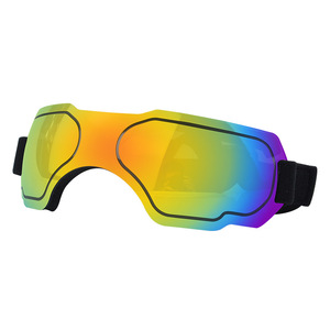 Gafas de Sol para <span class=keywords><strong>Perros</strong></span> <span class=keywords><strong>con</strong></span> Protección UV, Resistentes al Viento, <span class=keywords><strong>con</strong></span> Correa Ajustable, sin Marco, Lentes Espejadas Plateadas Cromadas Futuristas - Product Image 5