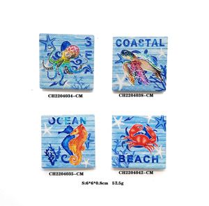 Aimant de réfrigérateur en céramique découpé au laser, design Art Déco personnalisé, souvenir avec autocollant magnétique, forme style TRIO - Product Image 2