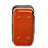 Mini étui cosmétique à coque rigide avec miroir intégré et verrouillage par mot de passe, étui de maquillage pour organisateur de voyage orange brillant