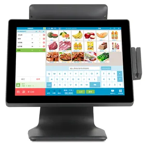 Touchscreen Pos Terminal 15 "Dual Screen Pos Systeem Detailhandel Kassa Voor Restaurant Supermarkt Kassier Computer