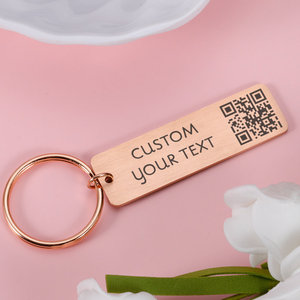 <span class=keywords><strong>Portachiavi</strong></span> Personalizzato <span class=keywords><strong>con</strong></span> Nome, Testo o Codice QR, <span class=keywords><strong>Portachiavi</strong></span> <span class=keywords><strong>con</strong></span> Scansione QR, <span class=keywords><strong>Portachiavi</strong></span> Vuoto per Logo Laser - Product Image 5