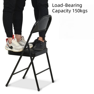 YWJ Fauteuil de Bureau Pliant en Cuir Classique et <span class=keywords><strong>Confortable</strong></span> à Dossier <span class=keywords><strong>Vintage</strong></span> pour la Maison et le Jardin - Product Image 4