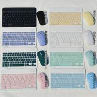 Keyboard Gunting Mini untuk iPad/Tablet untuk Set Keyboard dan Mouse Nirkabel yang Dapat Diisi Ulang