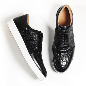 Sneakers Casual alla Moda con Lacci, <span class=keywords><strong>Scarpe</strong></span> da Skateboard per Giovani in Vera Pelle di Vacchetta, <span class=keywords><strong>Scarpe</strong></span> in Pelle da Uomo a Suola Piatta - Product Image 3