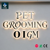 Enseigne lumineuse 3D personnalisée en acrylique avec lettres en relief pour la publicité, les hôpitaux, les entreprises, les salons, les barbiers, la réception, le hall, la décoration murale