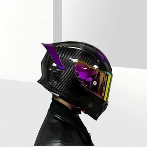 Casco de Motocicleta Integral de Fibra de Carbono, Certificado 3C, Ligero, Antivaho, Universal para las 4 Estaciones, Casco de Carreras - Product Image 2