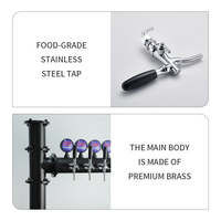 Distributeur de tour de bière classique à 4 voies Colonne de vin en acier inoxydable SS304 pour distributeur de boissons de qualité supérieure Pub Bar