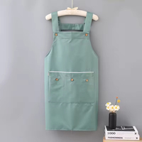 Tablier de travail rouge imperméable personnalisé avec logo et poches, uniformes pour serveurs, serveuses, cafés, uniformes de manucure, grillades