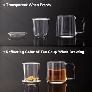Hot Selling Borosilicate Glass Tea Pot Heat Resistant Glass Kettle <b>Teapot</b> with Removable Infuser - Product Image 4