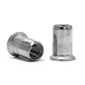 Tuerca remachable ciega redonda moleteada de acero inoxidable 304 con <span class=keywords><strong>rosca</strong></span> a la derecha, grado A2-70, para tratamiento de agua - Product Image 1