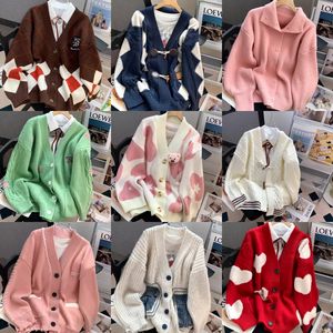 Femmes 2024 automne hiver <span class=keywords><strong>laine</strong></span> Cardigan chandails gros tricot à manches longues bouton <span class=keywords><strong>veste</strong></span> - Product Image 1