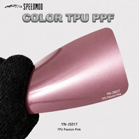 Film de protection de voiture Speedmod Custom Passion Pink Gloss auto-cicatrisant, anti-rayures, anti-UV, changeant de couleur, en TPU pour l'extérieur des véhicules