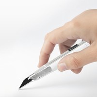 Couteau à découper multifonctionnel pour papier de bureau, 9 mm, angle de 30 degrés, auto-verrouillant, à poussoir rotatif, couteau extensible de haute qualité