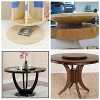 Plateau pivotant carré moderne de 155 mm (6 pouces) avec roulements, en acier au carbone zingué, rotation libre à 360 degrés, pour salle de bain et salon