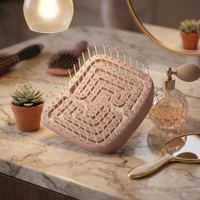 Brosse à cheveux carrée ventilée, brosse professionnelle pour démêler les cheveux et masser le cuir chevelu