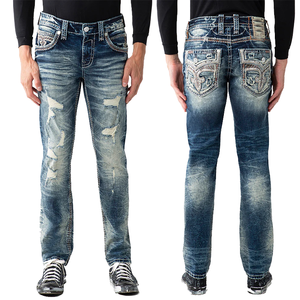 Nuovi <span class=keywords><strong>Jeans</strong></span> da <span class=keywords><strong>Uomo</strong></span> Personalizzati <span class=keywords><strong>di</strong></span> Alta Qualità, Design <span class=keywords><strong>di</strong></span> Lusso, <span class=keywords><strong>Marca</strong></span> <span class=keywords><strong>di</strong></span> Moda, Stile Hip Hop Y2K con Ricami, <span class=keywords><strong>Jeans</strong></span> Streetwear - Product Image 1