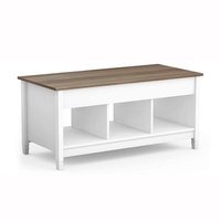 Japandi chinois moderne table basse à plateau relevable réglable en hauteur avec concepteur de stockage de livres pour le salon
