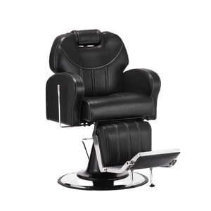 New Leather Barber Chair for Hair Salon & Barber Shop-Oil <b>Head</b> Design Reclining Seat Rotatable Armrests American-<b>Style</b> - Product Image 1