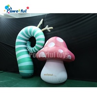 Inflatables faits sur commande extérieurs de champignon de la publicité avec la lumière menée, grands ballons gonflables de champignon