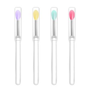 Applicatore per labbra in Silicone di alto livello Mini maschera per gli occhi pennello per lucidalabbra retrattile formato da viaggio applicatore per balsamo lucidalabbra ombretto Li - Product Image 4