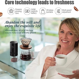 Moulin à café électrique Portable, noix, Grains de poivre, Grains de café, <span class=keywords><strong>broyeur</strong></span> USB, <span class=keywords><strong>Machine</strong></span> de voyage à domicile, noyau de broyage en céramique - Product Image 6