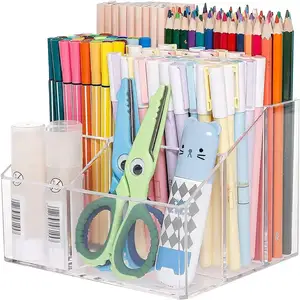डेस्क के लिए स्पष्ट पेन आयोजक पेंसिल कप के लिए कार्यालय स्कूल की आपूर्ति घर कला स्टेशनरी डेस्कटॉप भंडारण और सामान