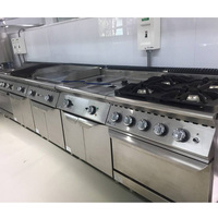 Équipement de cuisine professionnel pour Restaurant Commercial, cuisinière à gaz 4/6 avec four