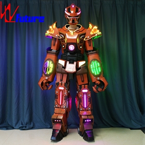 Costumes de mascotte de robot <span class=keywords><strong>guerrier</strong></span> LED 3D programmable, transformateur géant, marcheur sur échasses, vêtements de performance avec de gros éclairages LED - Product Image 1