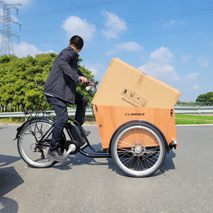 Porte avant ouverte pour chien vélo à trois roues vélo <span class=keywords><strong>cargo</strong></span> <span class=keywords><strong>non</strong></span> électrique moteur 250W vélo <span class=keywords><strong>cargo</strong></span> électrique vélo de livraison - Product Image 5