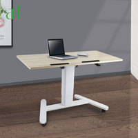 Chariot pour ordinateur portable moderne et durable à ressort à gaz, pneumatique, robuste, réglable en hauteur, pour poste de travail assis-debout