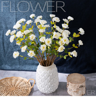 Chrysanthèmes artificiels en céramique en gros, fausses fleurs artisanales pour bouquet de mariage, décoration rustique pour vase DIY à la maison